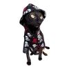 Kotomoda Cat Hoodie with Skull Design, 100% Cotton, Size XS, Black view 1