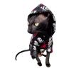 Kotomoda Cat Hoodie with Skull Design, 100% Cotton, Size XS, Black view 2