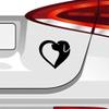 Heart with Dog Silhouette Sticker, 13 x 12 cm, 21 Colors view 3