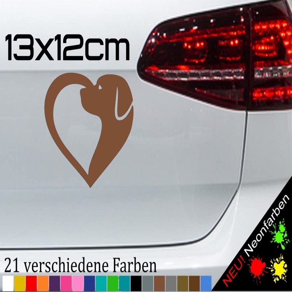 Heart with Dog Sticker Silhouette