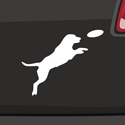 Labrador Frisbee Sticker 11x9cm - Dog Sport Agility