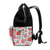 LDIYEU Peach Tree Leaf Pink Diaper Bag Travel Backpack view 4
