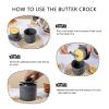 WRLRUILIAN Ceramic Butter Dish with Lid, Color A view 3