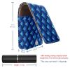 Fish Scale Print Lipstick Case with Mirror, Portable Makeup Organizer, Multicolor, 9.5 x 2 x 7 cm view 3