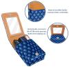 Fish Scale Print Lipstick Case with Mirror, Portable Makeup Organizer, Multicolor, 9.5 x 2 x 7 cm view 4