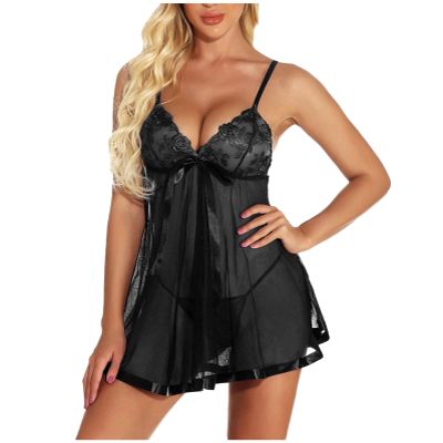 Blingko Women's Sexy Babydoll Negligee with Spaghetti Straps