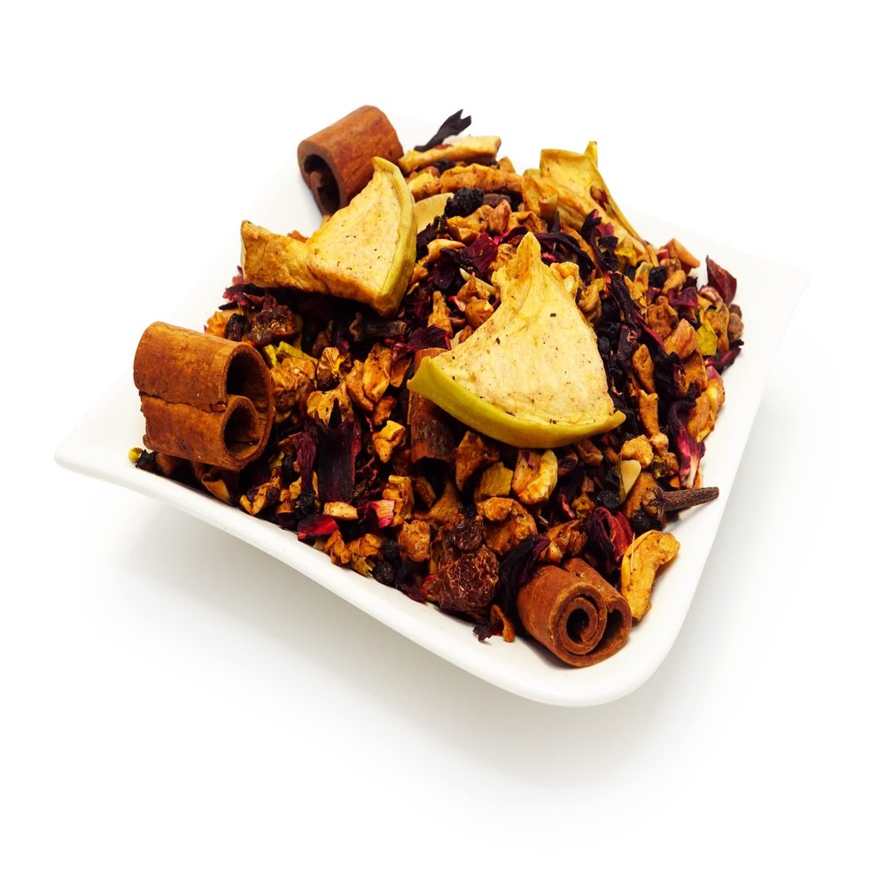 Baked Apple Fruit Tea, Loose, Naturally Flavored Premium Tea Blend, Christmas Tea (200 g)