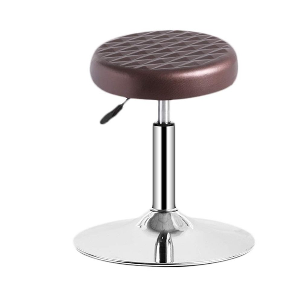 GCX Hair Salon Stool, Special-Roll Stool for Beauty Salons, Hair Salons, Manicures and Haircuts, Rotating, Festival, Brown