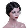 YTOOZ Black European and American Women's Rose-Net Short Curly Wig, 26 cm view 3