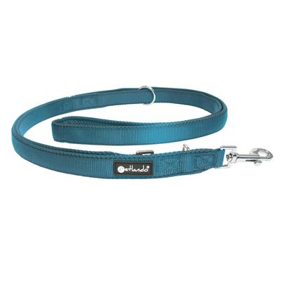 Petlando Dog Leash 2 m, Softly Padded Mesh, Petrol, 230 x 2.5 cm