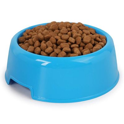 U-M Cat Bowl, Round, Reusable, Plastic, Indoor and Outdoor, Blue
