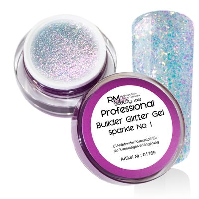 RM Beautynails Builder Glitter Gel No. 1, UV/LED, 5 ml