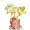 Gold Glitter "Happy Valentine's Day" Cake Topper view 2