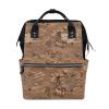LDIYEU Retro Floral Japanese-Style Diaper Bag Travel Backpack view 1