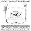 Hubeye 3-Pack Slim Reading Glasses for Men and Women, Blue-Light Blocking, Spring Hinges, Clip Case, +3.00 view 3
