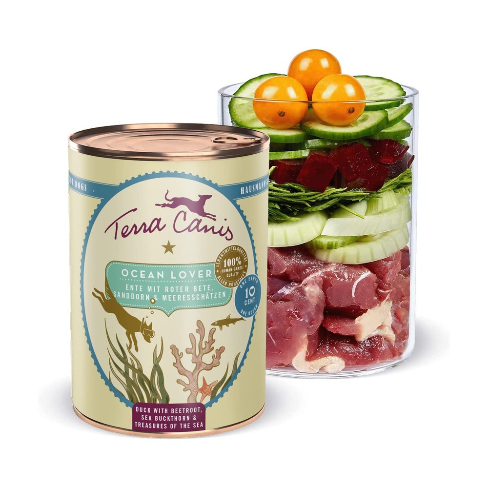 Terra Canis Duck, Beetroot, Sea Buckthorn & Sea Creatures - Love The Planet, 400g