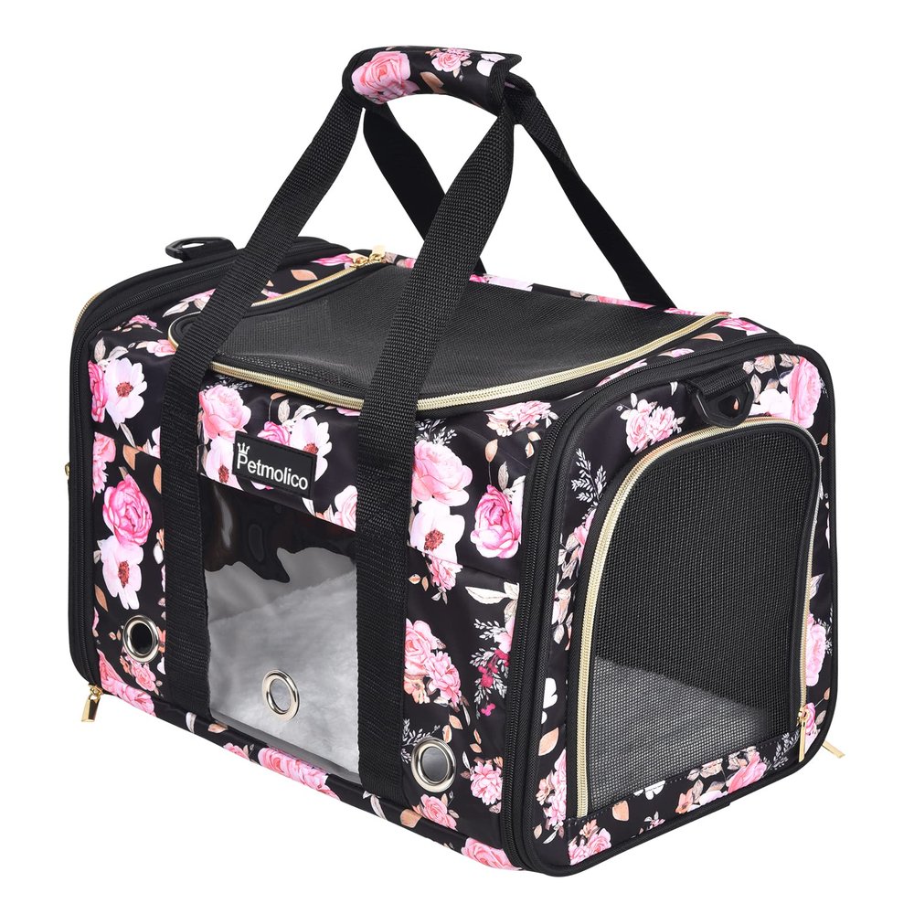 Petmolico Soft-Sided Cat Carrier, Airline-Approved, Pink