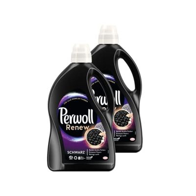 Perwoll Renew Black (2 x 50 Loads), Detergent for Dark Colors