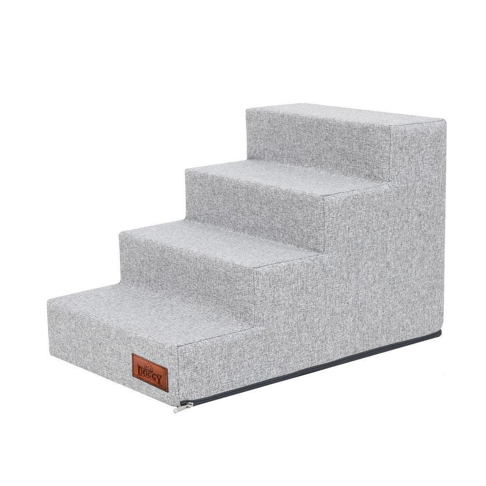 4-Step Pet Staircase for Dogs and Cats, Ash Inari, L, 40 × 60 × 40 cm