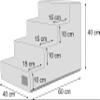 4-Step Pet Staircase for Dogs and Cats, Ash Inari, L, 40 × 60 × 40 cm view 4