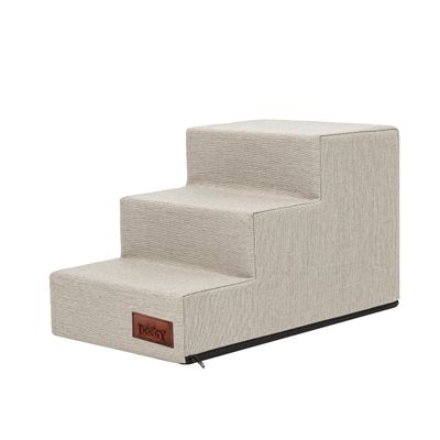 3-Step Pet Staircase for Dogs and Cats, Beige Inari, M – 30 x 50 x 30 cm