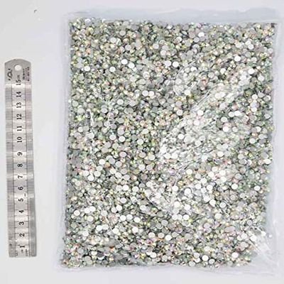 Wholesale Flatback Crystal AB Non-Hotfix Rhinestones, SS3–SS20, SS12 14,400 Pieces