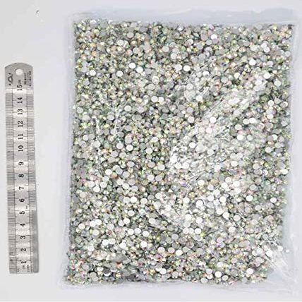 Wholesale Flatback Crystal AB Non-Hotfix Rhinestones, SS3–SS20, SS12 14,400 Pieces