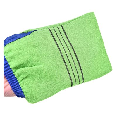 ZZSRJ 1-Pack Exfoliating Shower Gloves, Green
