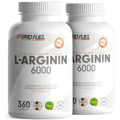 L-Arginine 720 Vegan Capsules – 6,000 mg Pure L-Arginine per Daily Serving