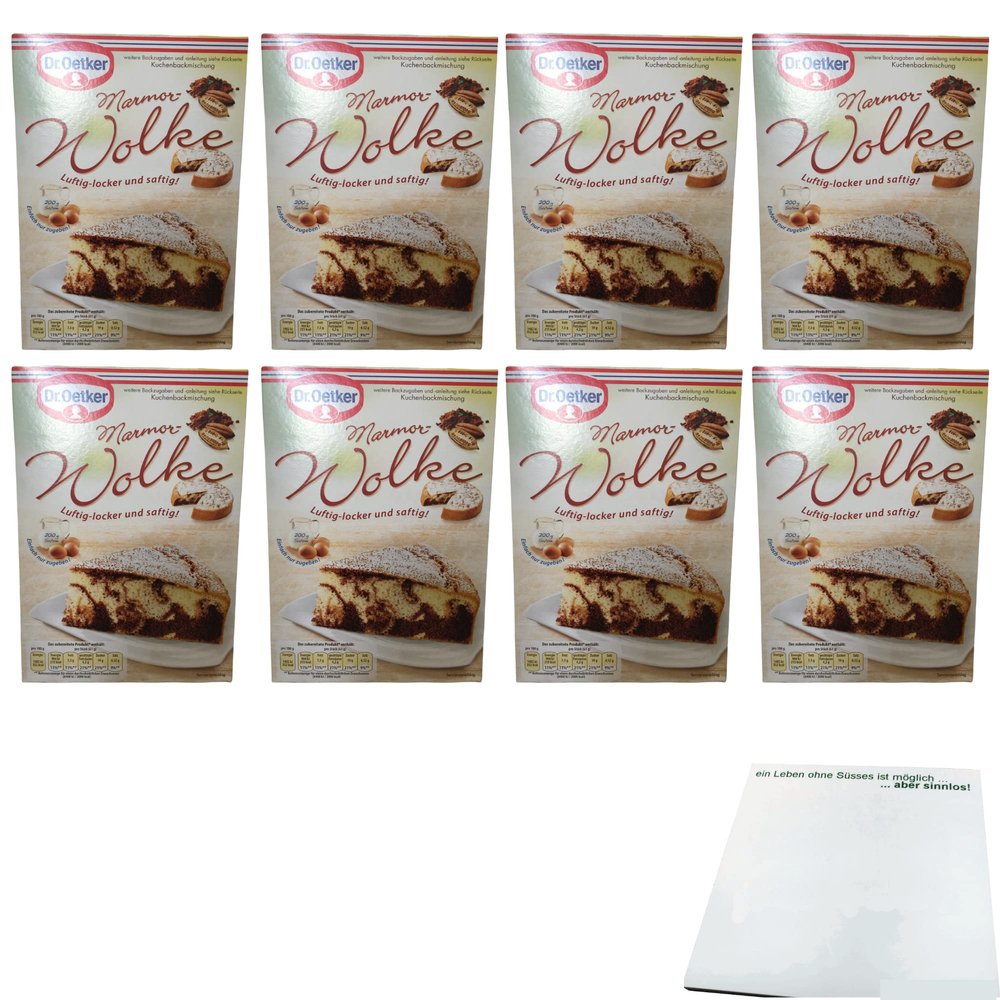 usy Bundle: Dr. Oetker Marble Cloud Cake Mix, 8-Pack (8 x 455 g) + usy Block
