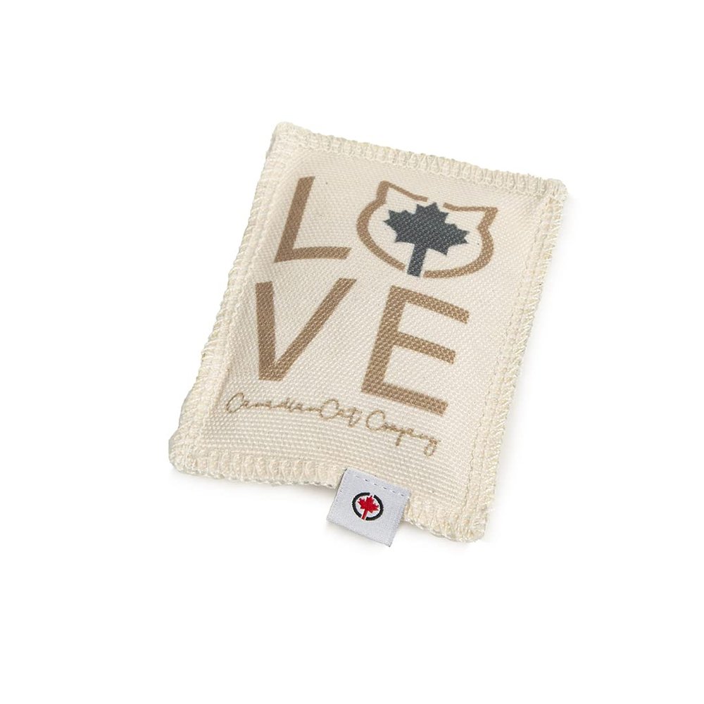 CanadianCat Company | Love Cat Pillow | Beige-Brown | 5g Valerian - Cat Toy