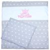 Baby Bedding Set - Princess - 70 x 78 cm for Cradle, Stroller or Bedside Crib, 4-Piece, Gray Stars view 2