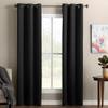 GNC ELEGANCE Blackout Curtains with Grommets, 2-Pack, Black view 1
