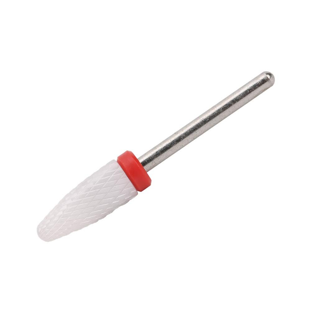 Ceramic Nail Drill Bit, Corn Head, Fine Grit F (Red Box)