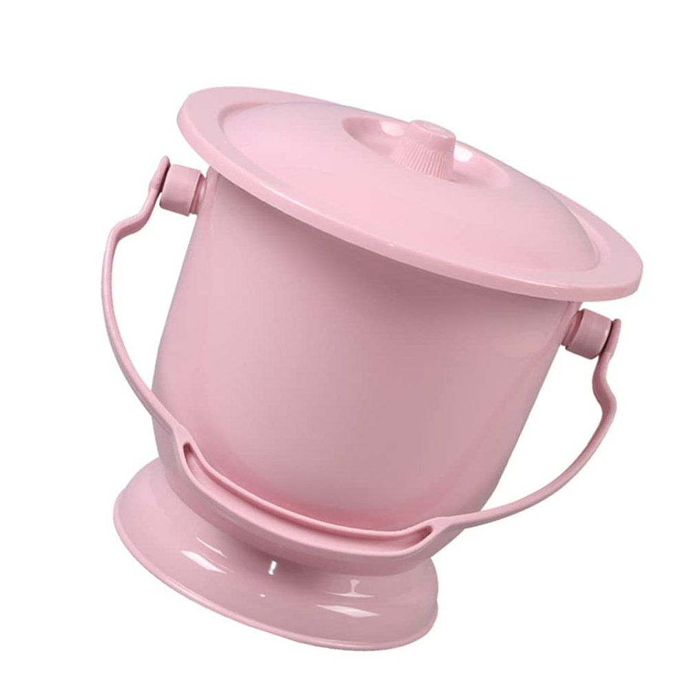 TOPBATHY PP Plastic Spittoon with Lid, Portable Urinal Bucket
