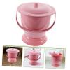 TOPBATHY PP Plastic Spittoon with Lid, Portable Urinal Bucket view 4