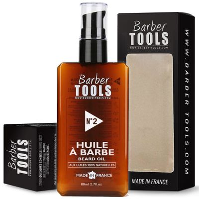Beard Oil | N2 | 100% Natural Oils, 80 ml - Made in France - Promotes Beard Growth - Castor Oil, 7 Plant Oils, 3 Essential Oils & Vitamin E