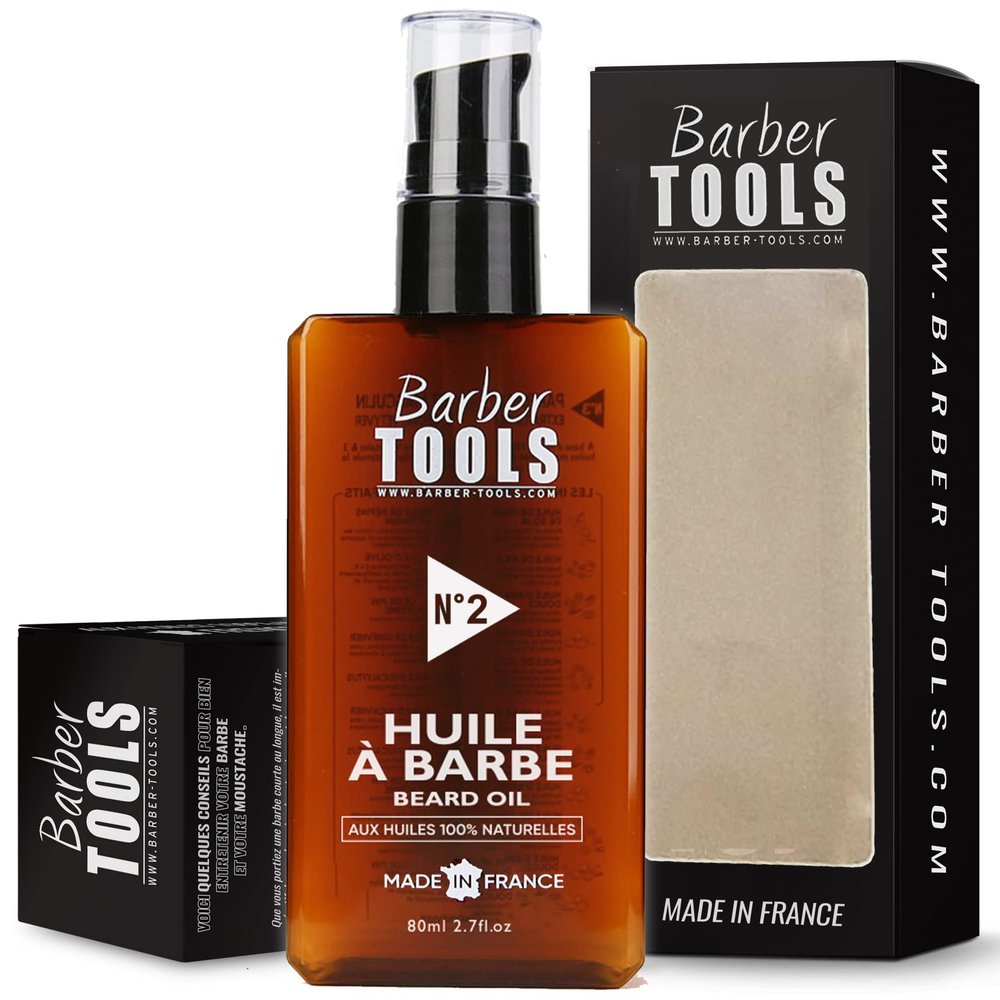 Beard Oil | N2 | 100% Natural Oils, 80 ml - Made in France - Promotes Beard Growth - Castor Oil, 7 Plant Oils, 3 Essential Oils & Vitamin E