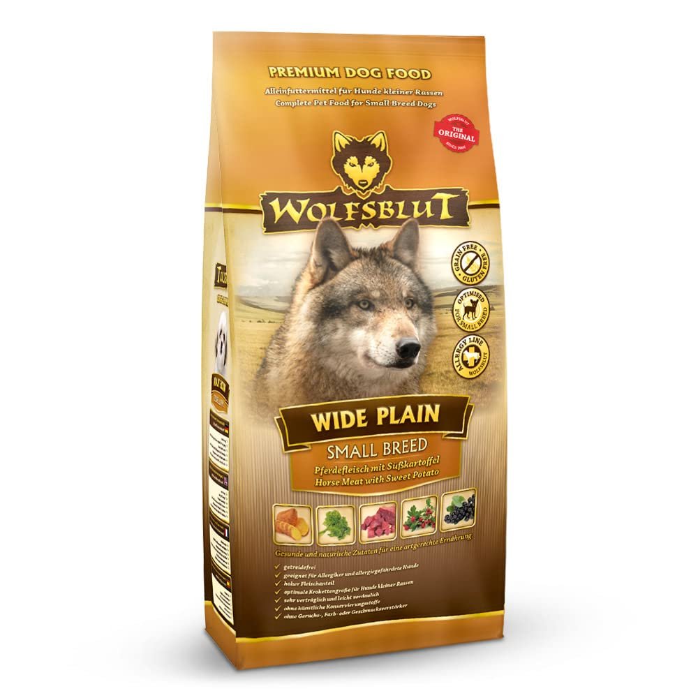 Wolfsblut Wide Plain Small Breed - 4 x 2 kg - Horse Dry Dog Food - Grain-Free