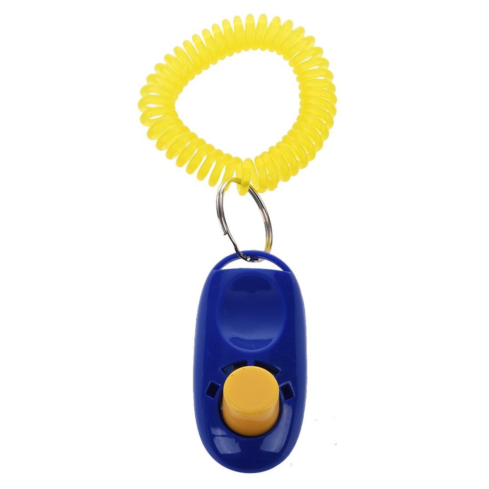 Jdeijfev Dog Puppy Training Clicker with Wrist Strap (Blue)
