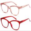 NEW VISION Reading Glasses 2-Pack, Blue Light Filter Glasses for Men and Women, NV1157 (Red + Pink, 1.5, x) view 1