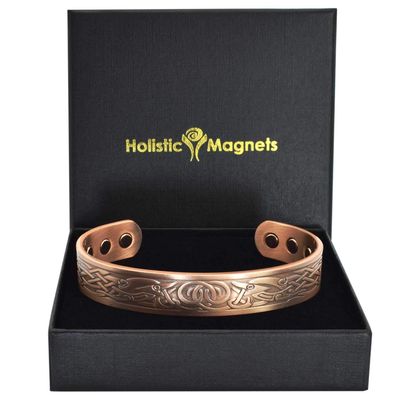 Holistic Magnets Viking Copper Magnetic Bracelet for Men, L (Wrist 19.5–22 cm)