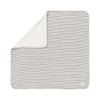 LÄSSIG GOTS-Certified Soft Interlock Baby Blanket, 80 x 80 cm, Striped Gray/Anthracite view 1