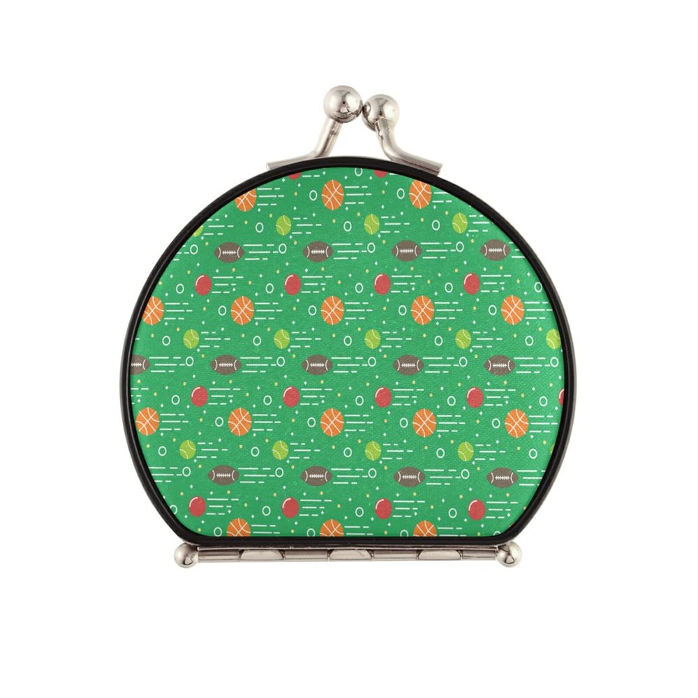 Vnurnrn Se Kugeln Grn Makeup Small Mirror for Handbags, Foldable Compact Travel Mirror