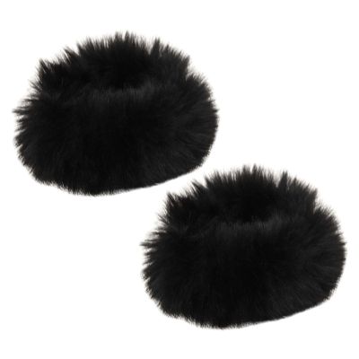 2-Piece Fuzzy Faux Rabbit Fur Hair Tie Set