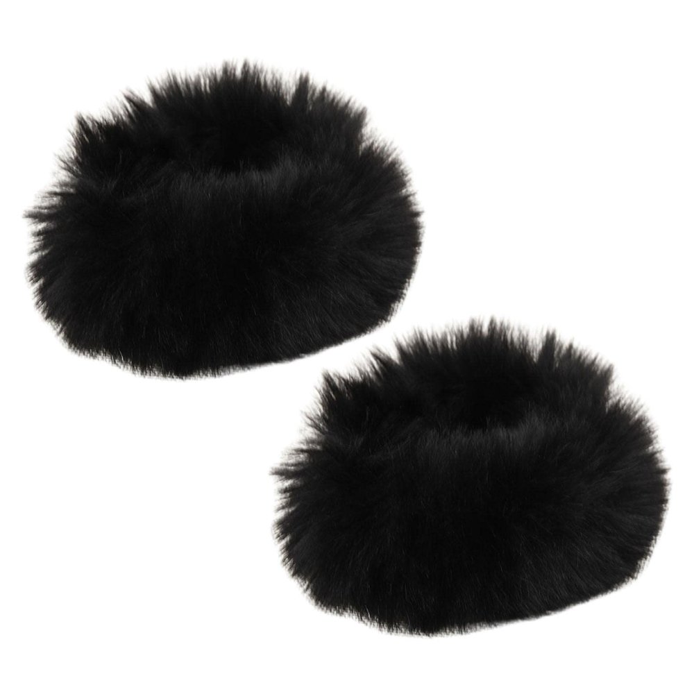 2-Piece Fuzzy Faux Rabbit Fur Hair Tie Set