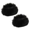 2-Piece Fuzzy Faux Rabbit Fur Hair Tie Set view 1