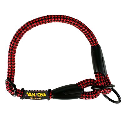 No-Pull Rope Training Collar for Dogs, Red & Black, M (60 cm)