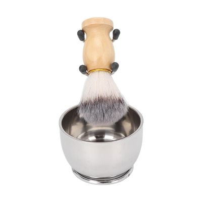 Shaving Brush Set with Portable Stainless Steel Stand, Sturdy and Durable, for Barbershops and Home Facial Care