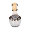 Shaving Brush Set with Portable Stainless Steel Stand, Sturdy and Durable, for Barbershops and Home Facial Care view 1